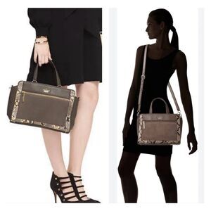 KATE SPADE New York Chatham Lane Harlan Satchel Bag Stone Grey